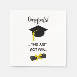 Graduate Modern Minimalistisch Simple Chic Abschlu Serviette