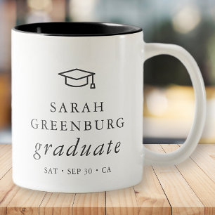 Graduate Modern Minimalistisch Simple Chic Abschlu Zweifarbige Tasse