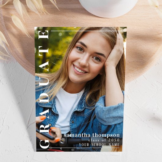 Graduate Modern Minimalistische, einfache Fotovorl Ankündigung