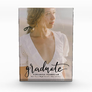 Graduate Modern Script Elegant Grad Foto