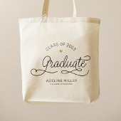 Graduate Modern Script Gold Heart Abschluss Name Tragetasche