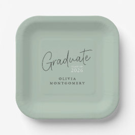 Graduate Modern Script Graduation Party Pappteller