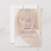 Graduate Modern Simple Foto Calligraphy Gold Dankeskarte (Rückseite)