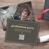 Graduate Modern Simple Foto Template Gold Einladung