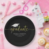 Graduate Modern Simple Gold Graduation Cap Pappteller (Party)