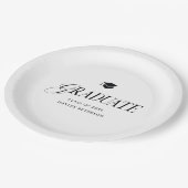 Graduate Modern Simple Graduation Party Pappteller (Schrägansicht)