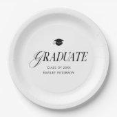 Graduate Modern Simple Graduation Party Pappteller (Vorderseite)