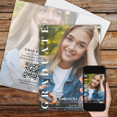 Graduate Modern Simple Stylish Foto Typografie Einladung