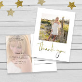 Graduate Modern Simple Trendy Minimalistisch Danke Postkarte