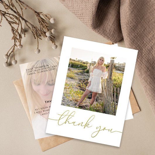 Graduate Modern Simple Trendy Minimalistisch Danke Postkarte