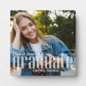 Graduate Modern Simple Typografy Minimalistisch Fotoplatte (Vorderseite)