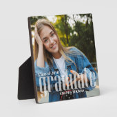 Graduate Modern Simple Typografy Minimalistisch Fotoplatte (Vorderseite)