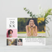 Graduate Modern Stilvolle Ankündigung von 4 Fotos (Stehend Vorderseite)