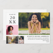 Graduate Modern Stilvolle Ankündigung von 4 Fotos (Vorne/Hinten)