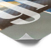 Graduate Modern Typografy Simple Foto Poster (Ecke)