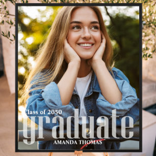 Graduate Modern Typografy Simple Foto Poster