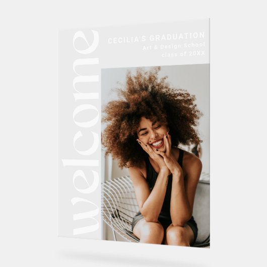 Graduate Modern Vertikal Foto Acrylschild (Winkel)