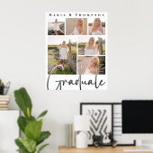 Graduate Multi Foto Collage Modernes Skript Poster (Heimbüro)