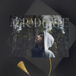 Graduate Mute Serif Abschluss Foto Folieneinladung