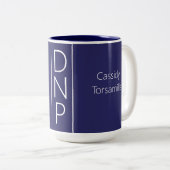Graduate Name Blue DNP Zweifarbige Tasse (VorderseiteRechts)