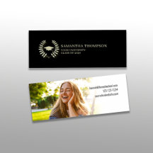 Graduate Name Card Foto Gold Elegante Klassik