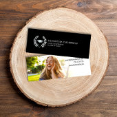 Graduate Name Card Schwarzes und Weißes Foto Elega Mini Visitenkarte