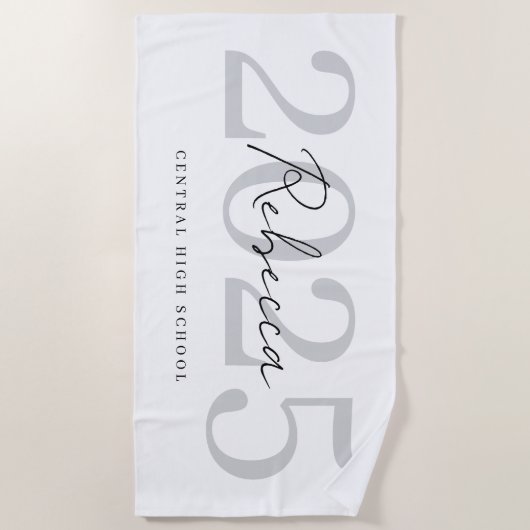 Graduate Name Class year School Name Graduation Strandtuch (Vorderseite)