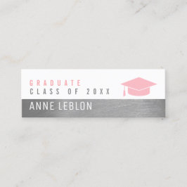 Graduate Name, elegante Klasse der rosa feminin Telefonnummerkarte