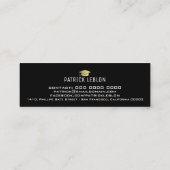 Graduate Name elegante Klasse der schwarzen und Im Telefonnummerkarte (Rückseite)