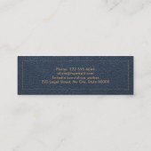 Graduate Name Marine Goldlaw Schule Abschluss Mini Visitenkarte (Rückseite)