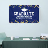 Graduate Navy Blue Graduation Party Banner (Messeveranstaltung)