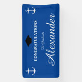 Graduate Navy Style mit Anker Banner (Vertikal)