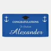 Graduate Navy Style mit Anker Banner (Horizontal)
