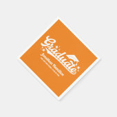Graduate Orange Graduation Party Serviette (Ecke)