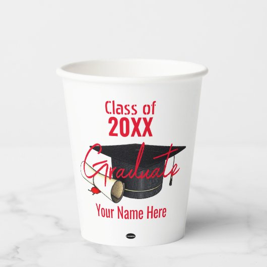 Graduate Paper Cup - Cap and Diploma HAMbyWG Pappbecher (Vorderseite)
