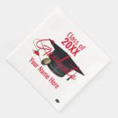 Graduate Paper Napkin - Cap and Diploma HAMbyWG Serviette (Ecke)
