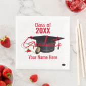 Graduate Paper Napkin - Cap and Diploma HAMbyWG Serviette (Beispiel)