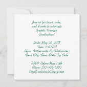 Graduate Party Ankündigung Graduate Celebration (Rückseite)