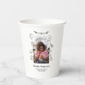 Graduate Party Modern Arch Photo Hand Drawn  Pappbecher (Vorderseite)