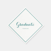 Graduate Party Modernes Grün Serviette (Ecke)