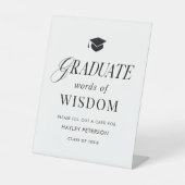 Graduate Party Words of Wisdom Advice Sockelschild (Vorderseite)