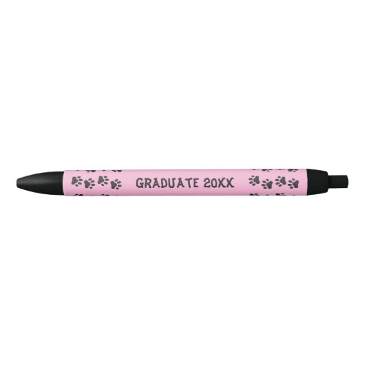 Graduate Paw Prints Pink Pen Kugelschreiber (Vorderseite)