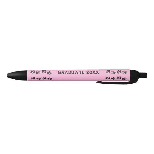 Graduate Paw Prints Pink Pen Kugelschreiber (Unterseite)