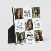 Graduate Personalisiert 5 Foto Collage Abschluss Fotoplatte (Vorderseite)