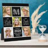 Graduate Personalisiert Modern 5 Foto Abschluss Fotoplatte (Seite)