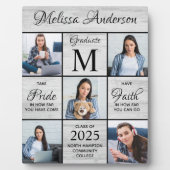 Graduate Personalisierte FotoCollage Keepake Plaqu Fotoplatte (Vorderseite)