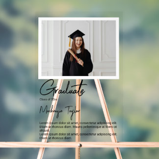 Graduate Photo and Personalized Text Acrylschild