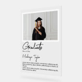 Graduate Photo and Personalized Text Acrylschild (Winkel)