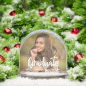 Graduate Photo Bold Script Custom Graduation Schneekugeln (Weihnachten)