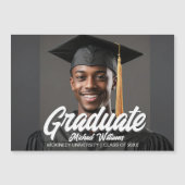 Graduate Photo Chic 2026 Graduation Magnet Card (Vorderseite)